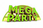 Written Mega Party Stock Photo