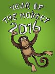 Year Of The Monkey 2016 Chinese Zodiac Design Stock Photo