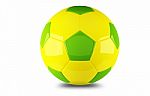 Yellow And Green Football Stock Photo