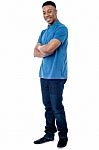 Young Confidence Man Posing Stock Photo
