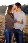 Young Hugging Couple Stock Photo