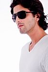 Young Man With Sunglasses Stock Photo