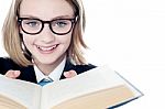 Young Teen Girl Reading A Book Stock Photo