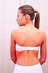 Young Woman Back View Stock Photo