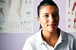 Young Woman Portrait Physiotherapist Stock Photo